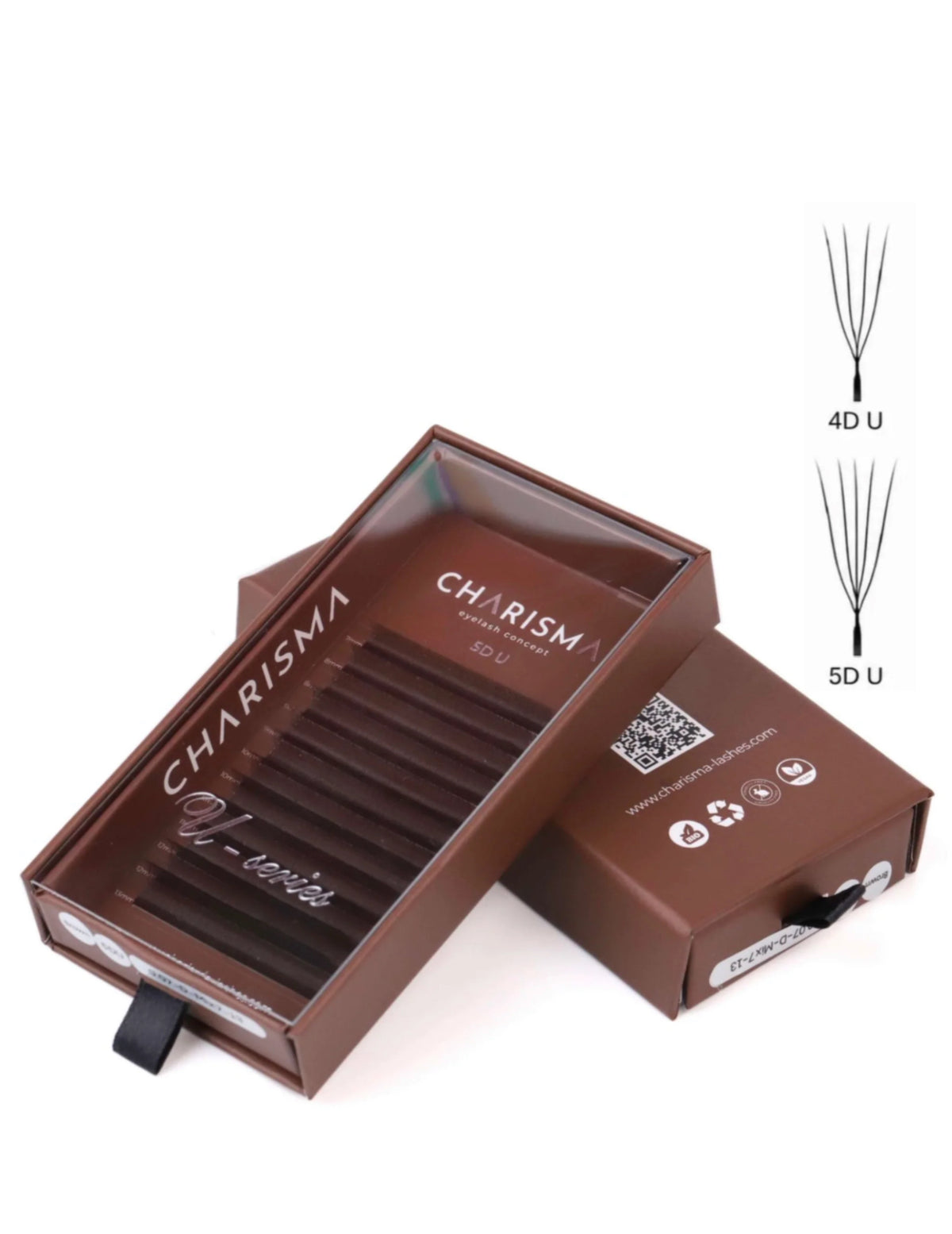 SPEEDY U Brown premade lash fans MIX – rjave volume trepalnice Charisma Lashes
