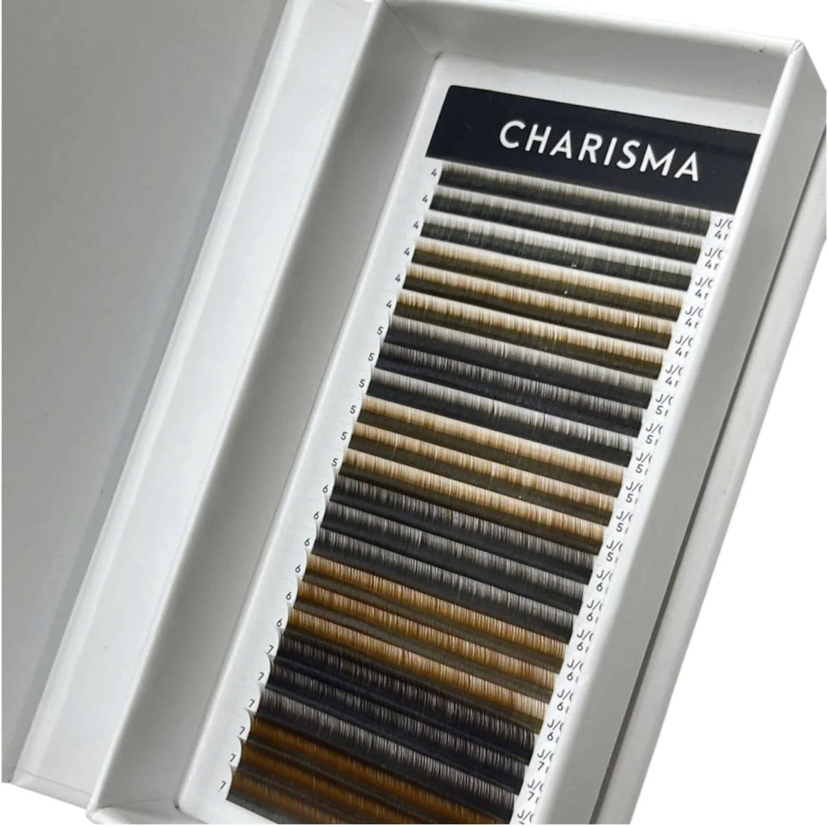 Charisma ICONIC spodnje trepalnice in brow extensions J curl MIX 4–7 mm